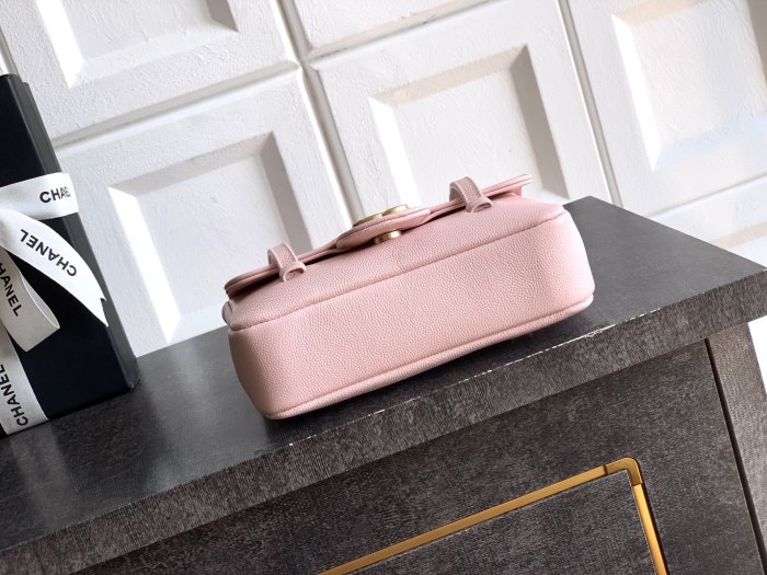 26P Preppy Coco Leather Strap Bag “11.5x17x5cm”-085 =