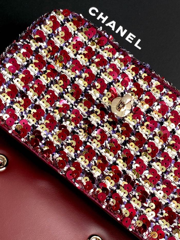 Classic Flap Bag in Sequin “14x21x8cm”-009 =AS4561