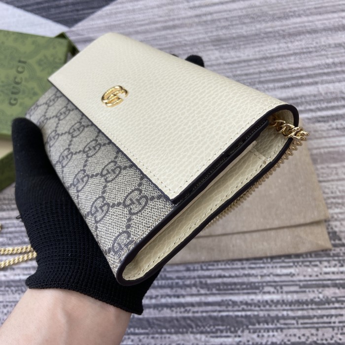 GG Marmont Two-Tone Wallet With Chain “10x19CM”-003=