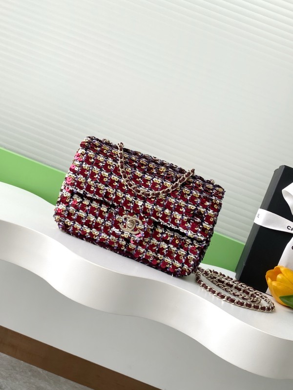 Classic Flap Bag in Sequin “14x21x8cm”-009 =AS4561