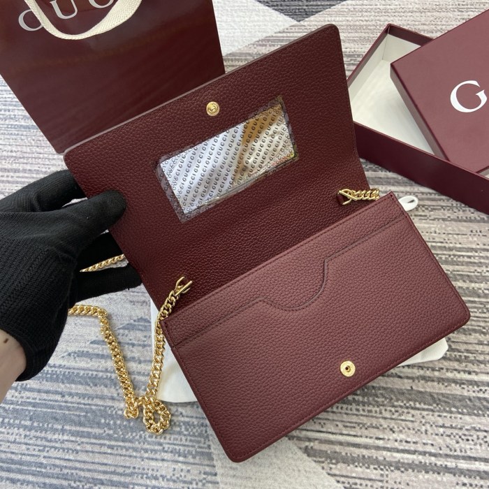 Mini GG Marmont Wallet On Chain “20*12.5*4CM” 053