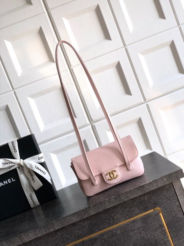 26P Preppy Coco Leather Strap Bag “11.5x17x5cm”-085 =