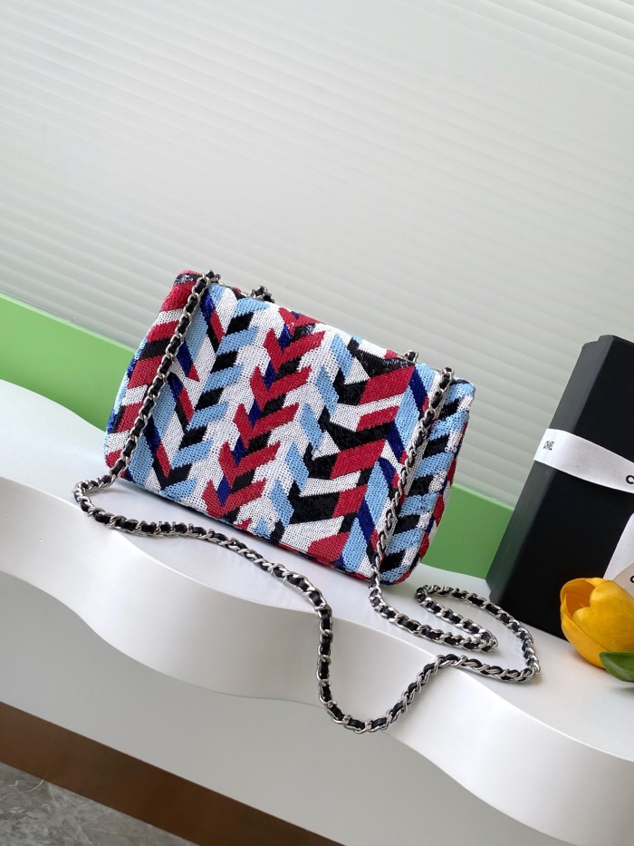 Classic Flap Bag in Sequin “14x21x8cm”-058 =AS4561