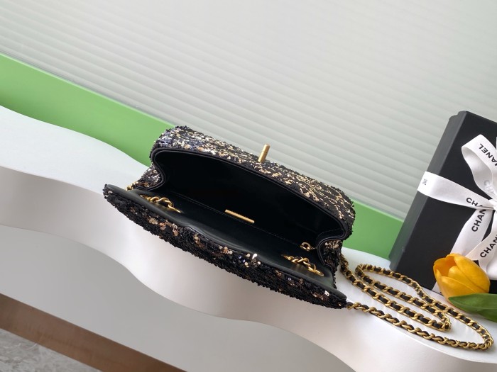 Classic Flap Bag in Sequin “14x21x8cm”-009 =AS4561
