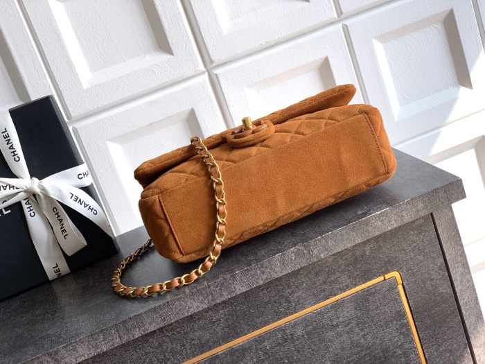 26C Classic Flap Bag in Suede “18x26x7cm”-037 =