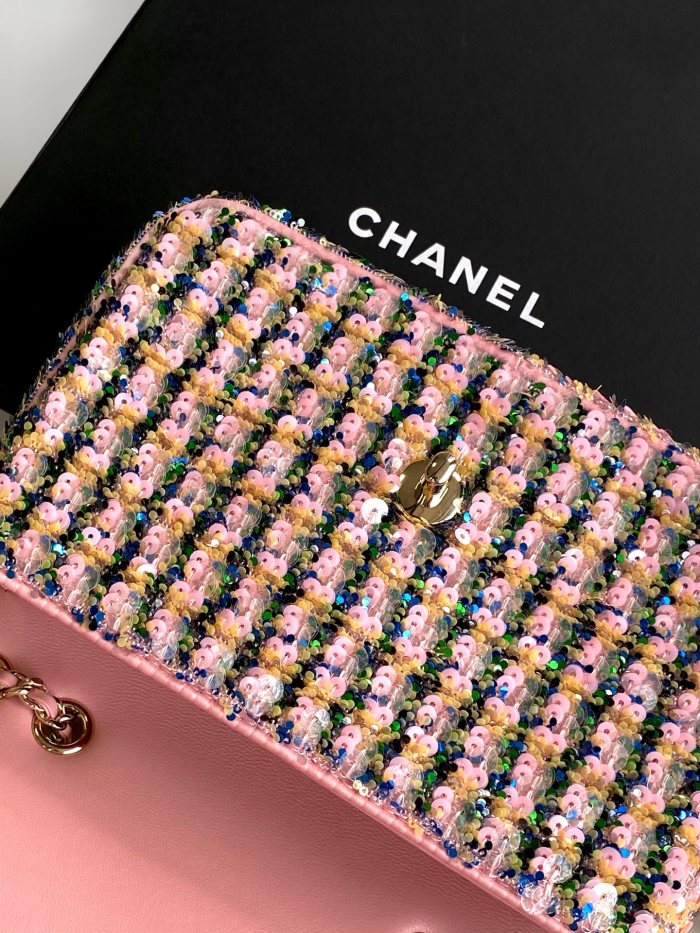 Classic Flap Bag in Sequin “14x21x8cm”-009 =AS4561