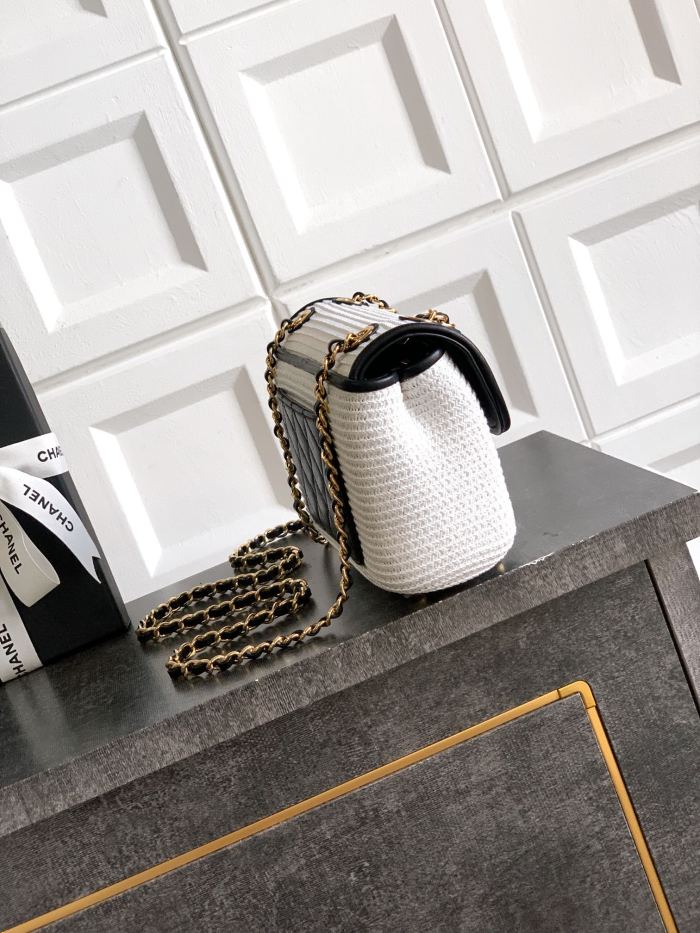 26C Woven Flap Bag “23x14x6cm” -087 =