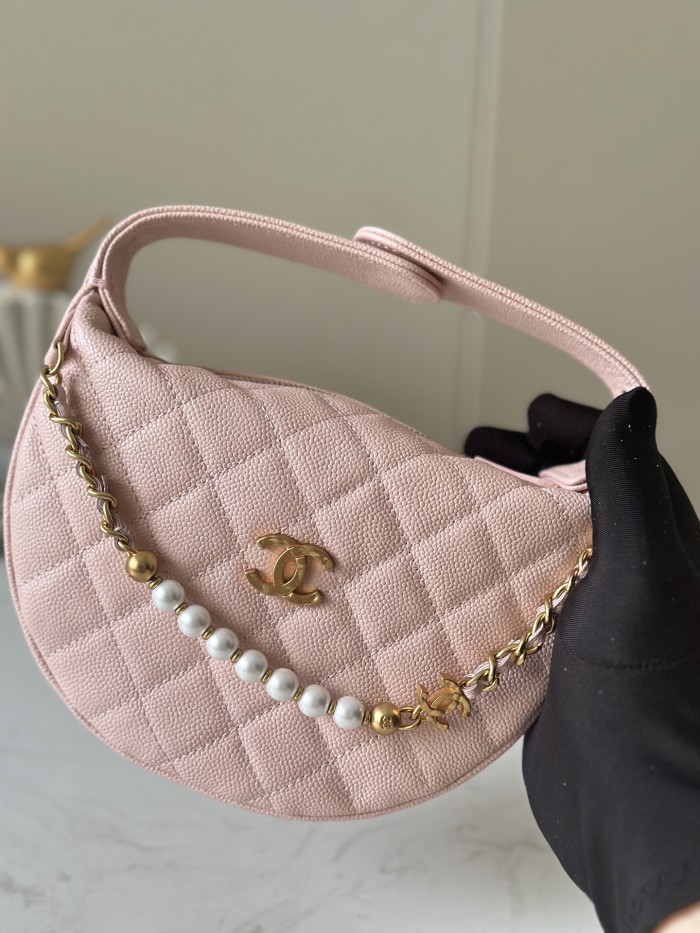Pearl Chain Moon Bag “16x16x5cm”-085 =66046