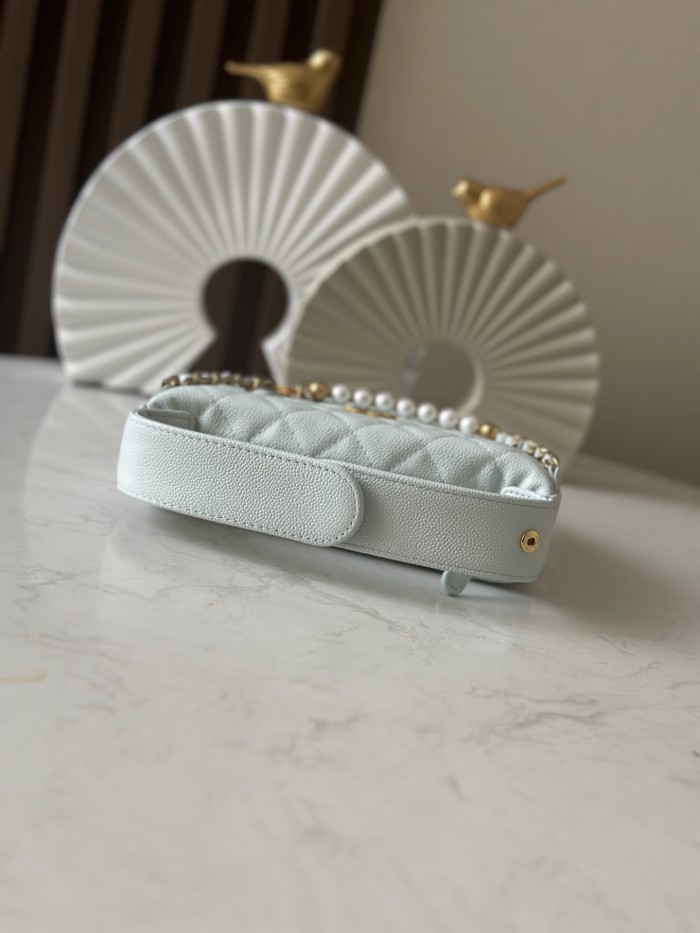 Pearl Chain Moon Bag “16x16x5cm”-085 =66046