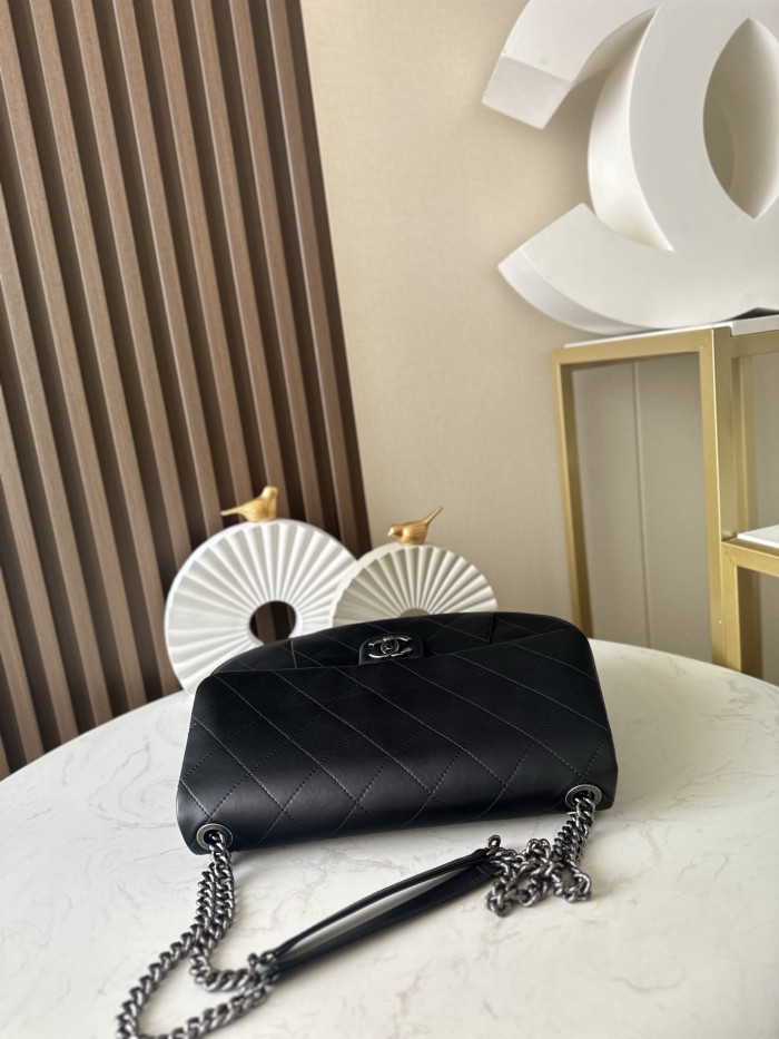 Half Moon Flap Bag “34x22x10cm” -028 =A58601