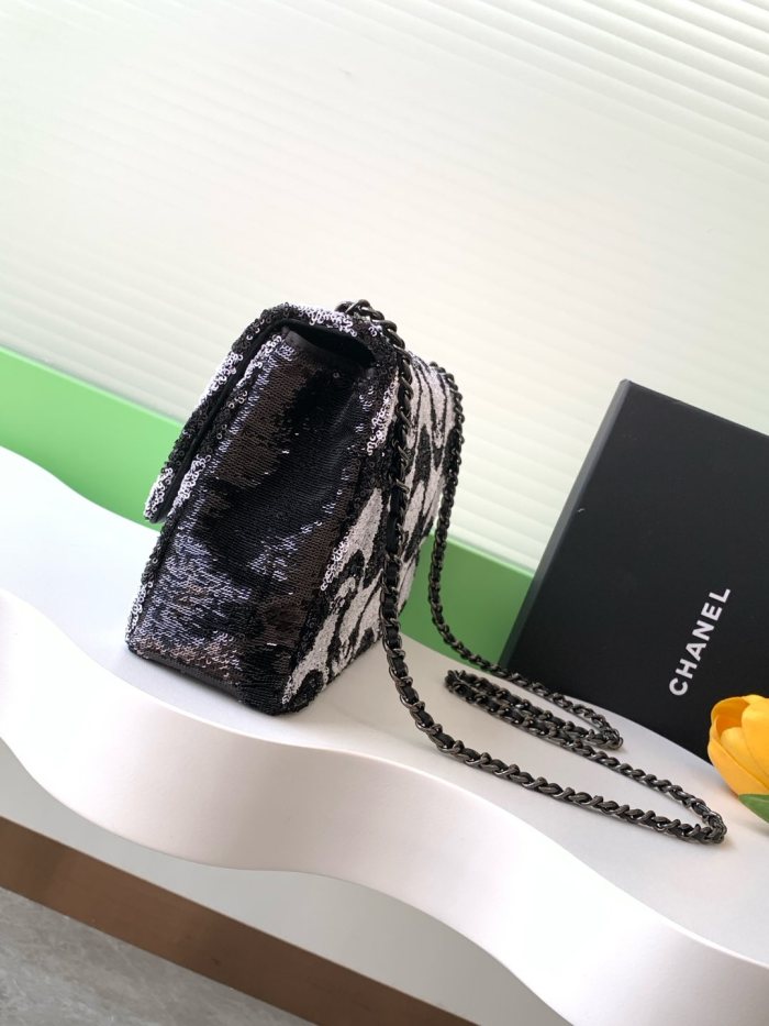 Classic Flap Bag in Sequin “15x25x7cm”-058 =AS2407