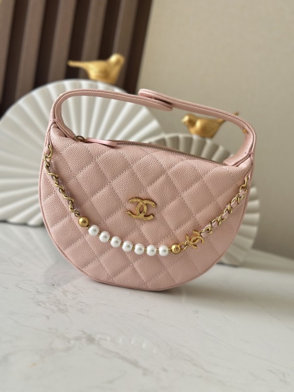 Pearl Chain Moon Bag “16x16x5cm”-085 =66046