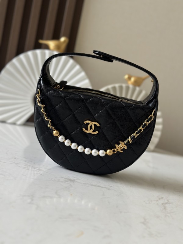 Pearl Chain Moon Bag “16x16x5cm”-085 =66046
