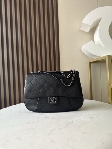 Half Moon Flap Bag “34x22x10cm” -028 =A58601