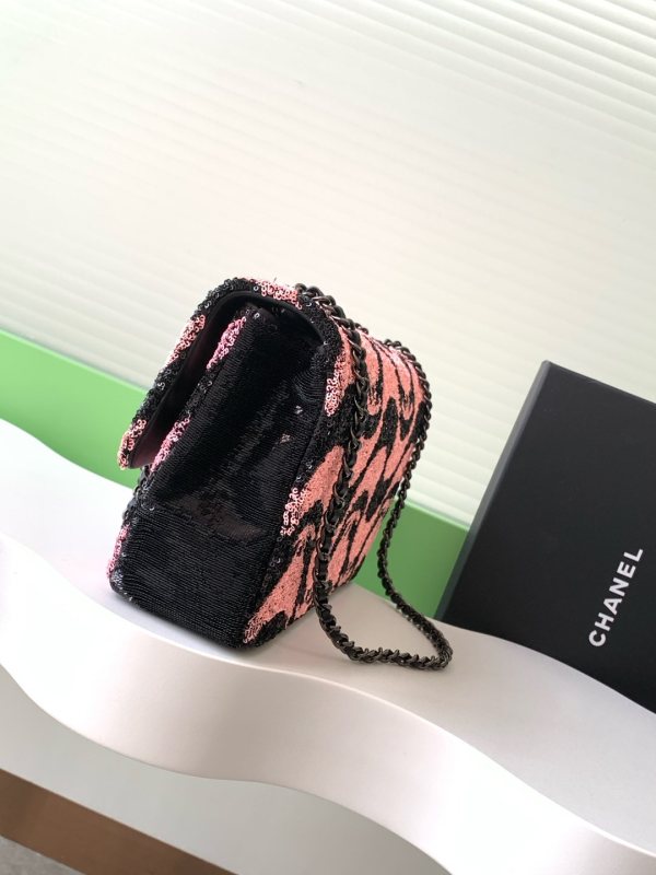 Classic Flap Bag in Sequin “15x25x7cm”-058 =AS2407