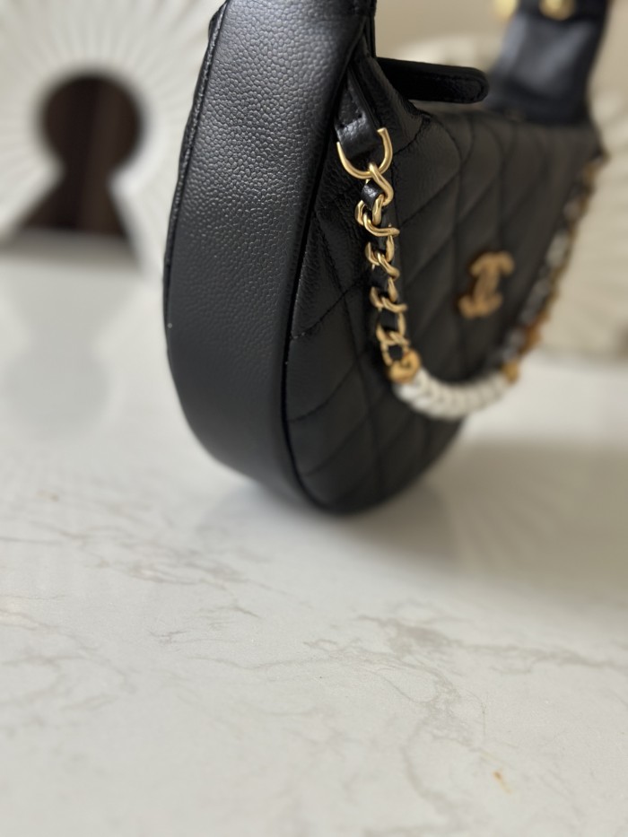 Pearl Chain Moon Bag “16x16x5cm”-085 =66046