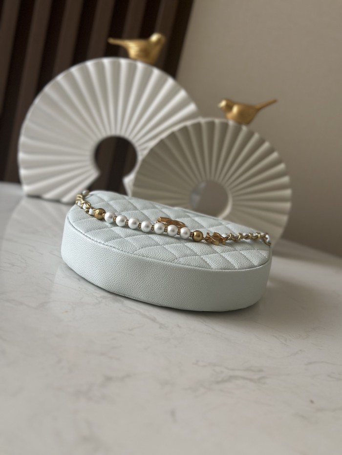 Pearl Chain Moon Bag “16x16x5cm”-085 =66046