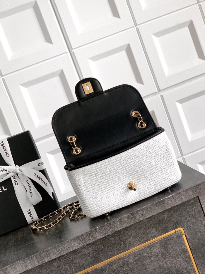 26C Woven Flap Bag “23x14x6cm” -087 =