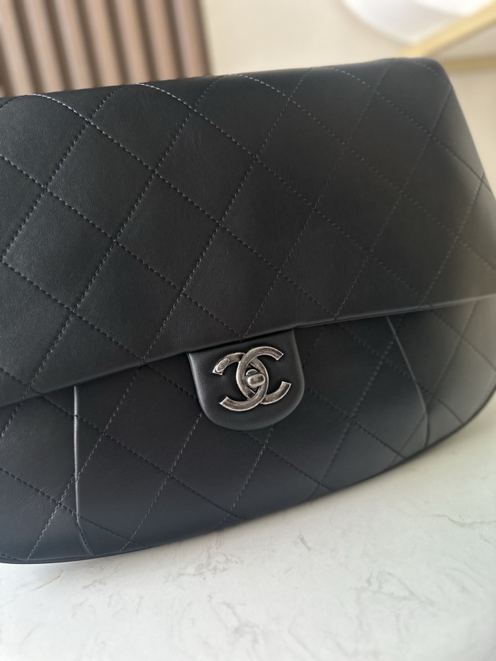 Half Moon Flap Bag “34x22x10cm” -028 =A58601