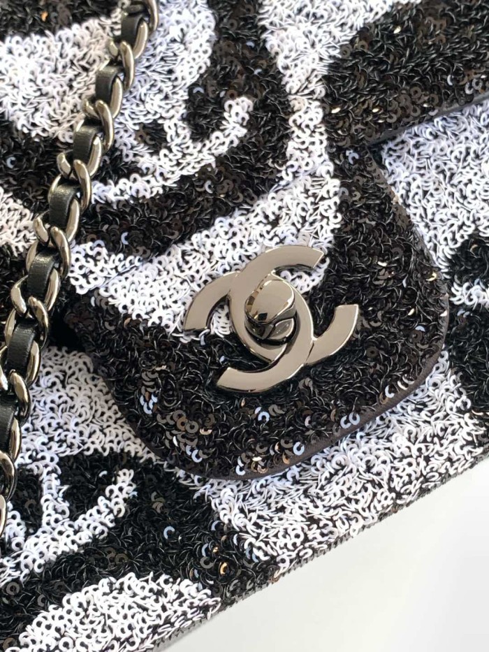 Classic Flap Bag in Sequin “15x25x7cm”-058 =AS2407