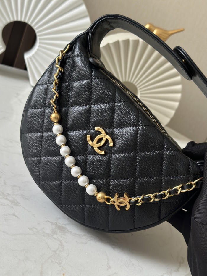 Pearl Chain Moon Bag “16x16x5cm”-085 =66046