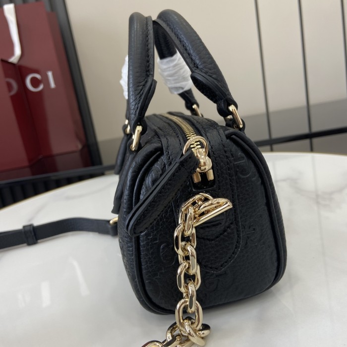 BB GG Emblem Boston Bag “16.5*10*8CM” 084