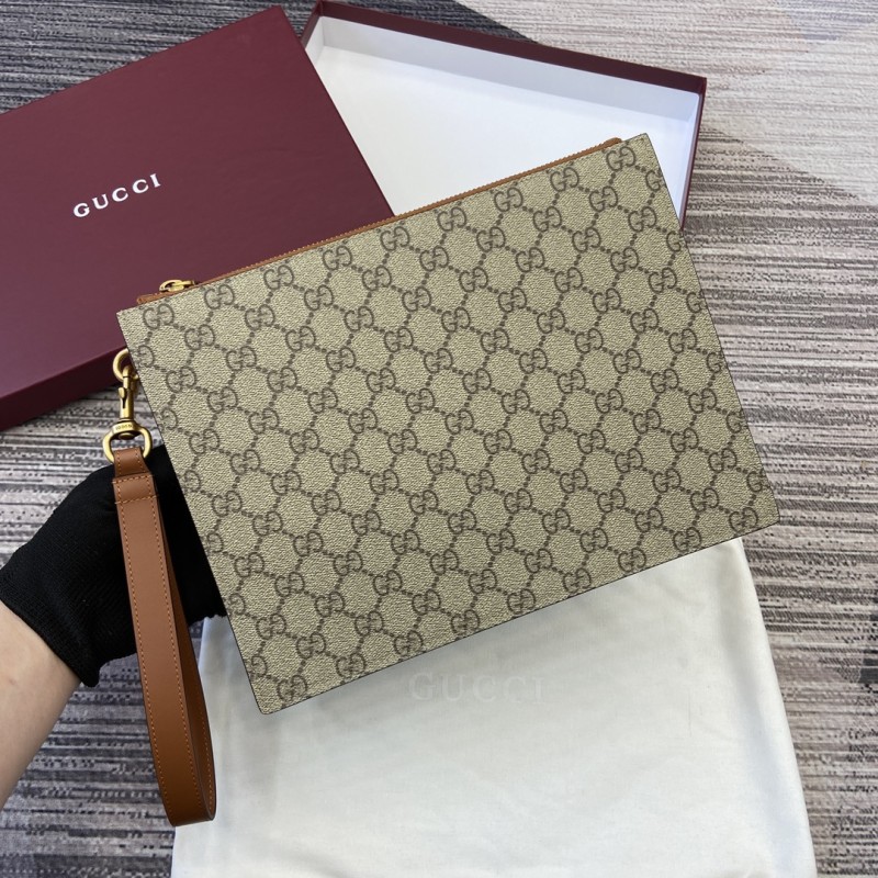 GG Bi-color pouch“28x22x3.5CM”-023=