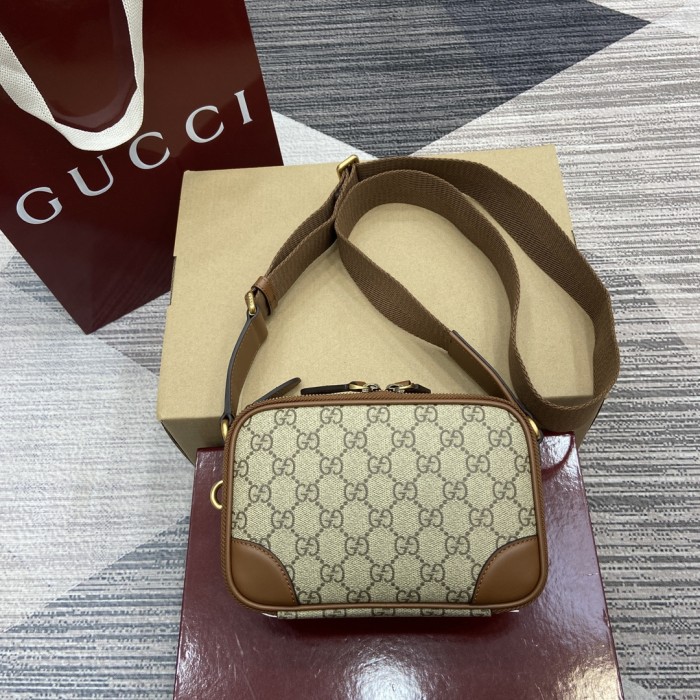 GG Emblem Crossbody Bag“19x12.5x7CM”-065=