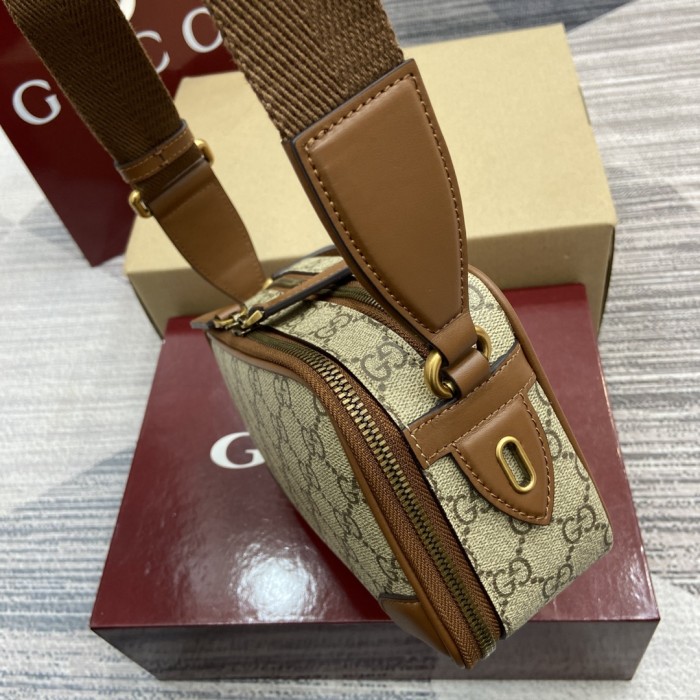 GG Emblem Crossbody Bag“19x12.5x7CM”-065=
