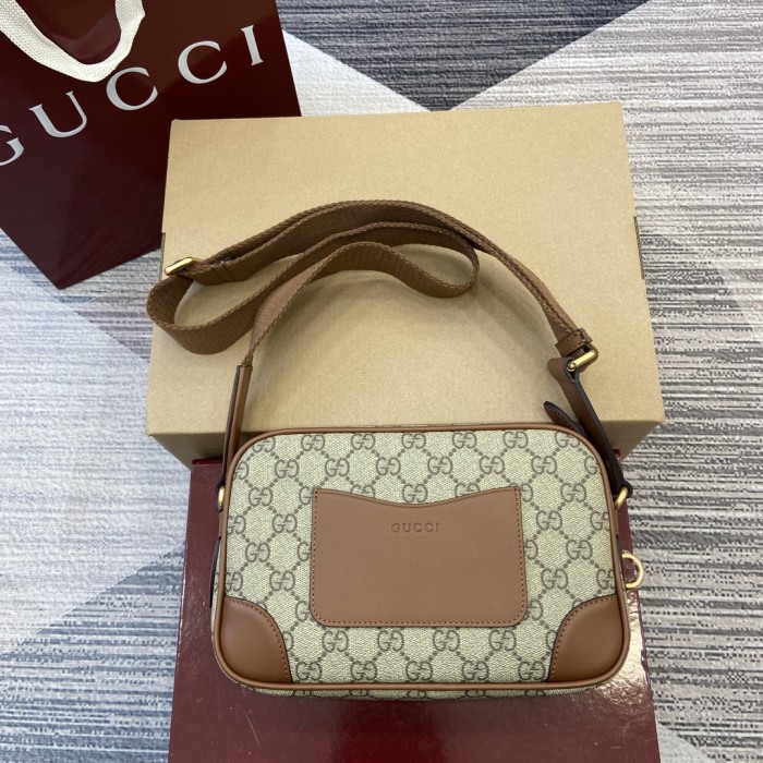 GG Emblem Crossbody Bag“23x16.5x8CM”-025=