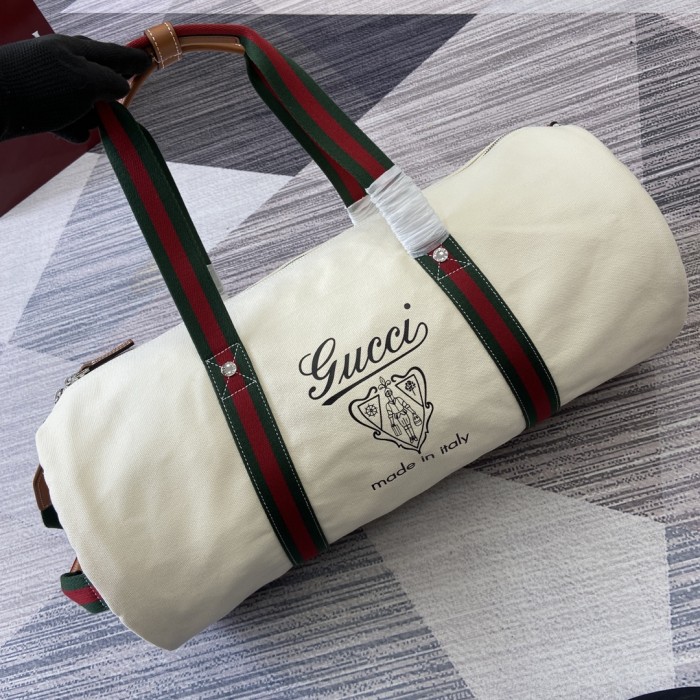 Large printed canvas duffle bag“54x24x24CM”-084=