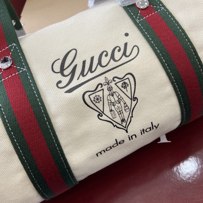 Small printed canvas duffle bag“30x16x15CM”-084=
