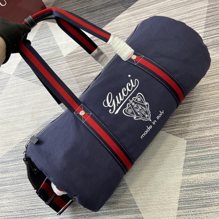Large printed canvas duffle bag“54x24x24CM”-084=