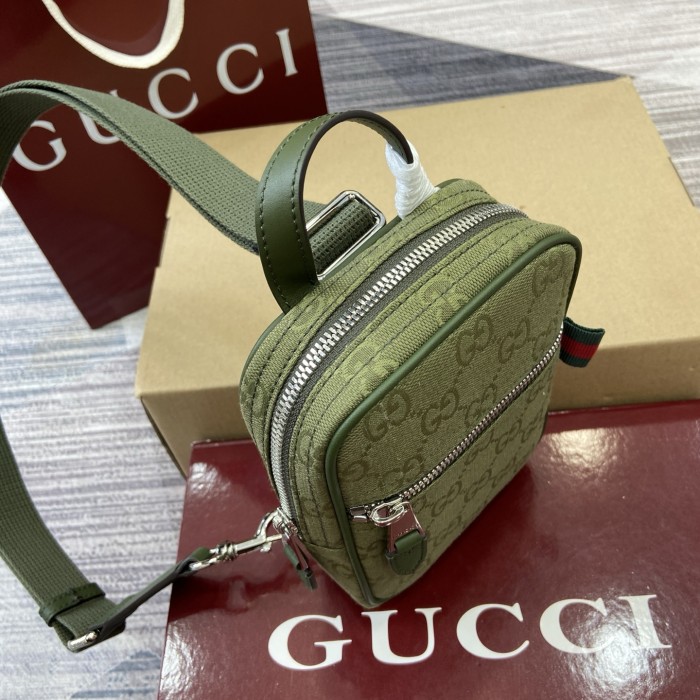 GG canvas mini slingbag “12.5*17.5*4CM -083=