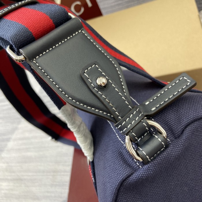 Small printed canvas duffle bag“30x16x15CM”-084=
