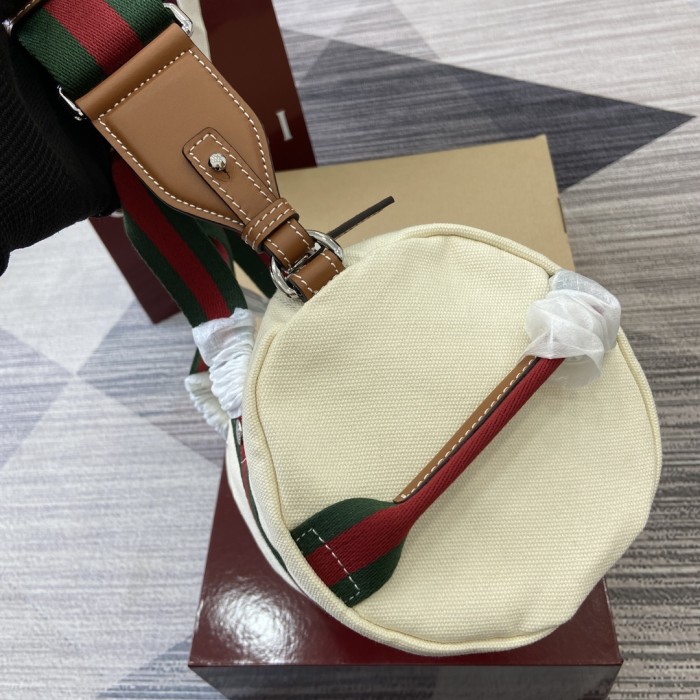 Small printed canvas duffle bag“30x16x15CM”-084=