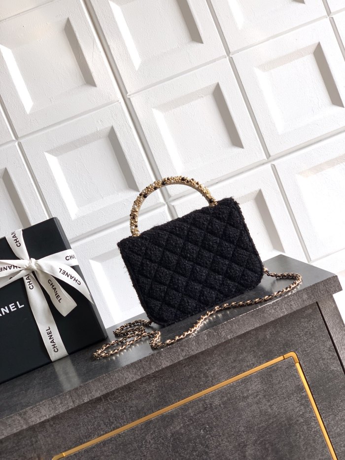 26C Pearl Handle Flap Bag “17.5x14x5.5cm” -006 =