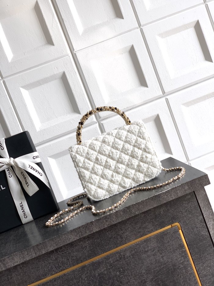26C Pearl Handle Flap Bag “17.5x14x5.5cm” -006 =
