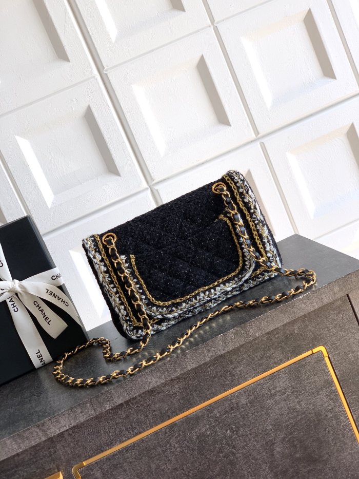 25K Classic Flap Tweed Bag “23x14x6.5cm” -066 =1118