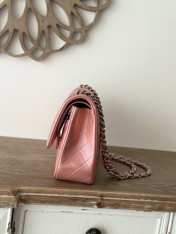 Classic Flap Iridescent Pink Bag “25.5x15x6cm” -088 =A1112