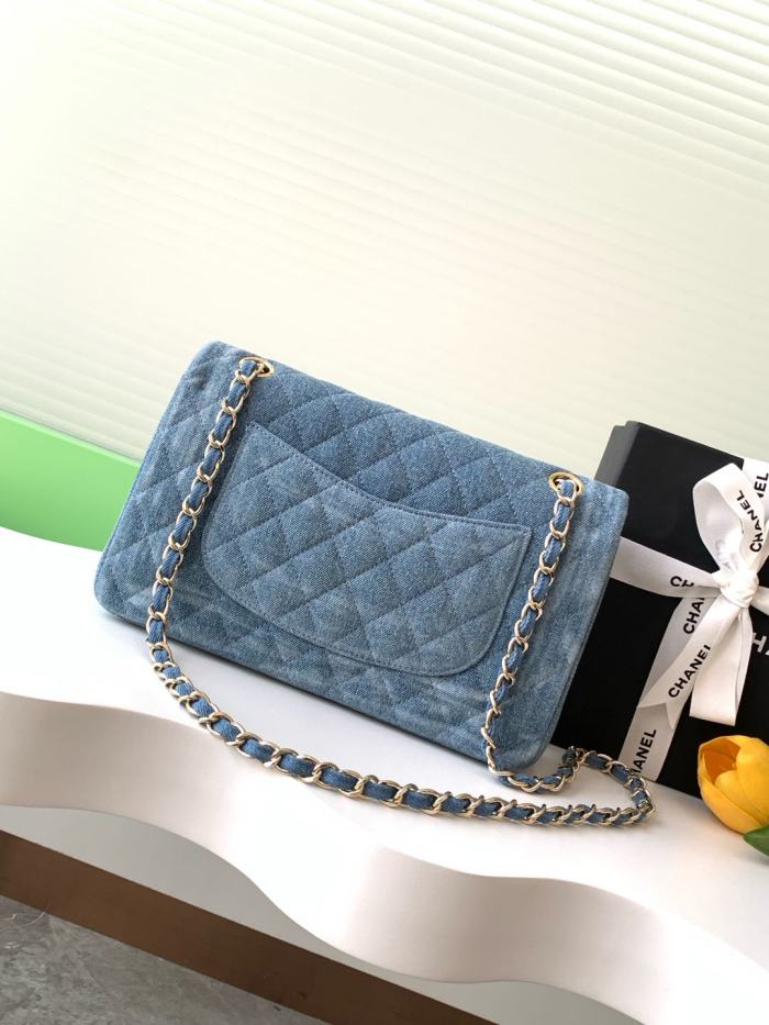 Vintage Charms Denim Flap Bag “25x15x7cm” -0001 =AS1112