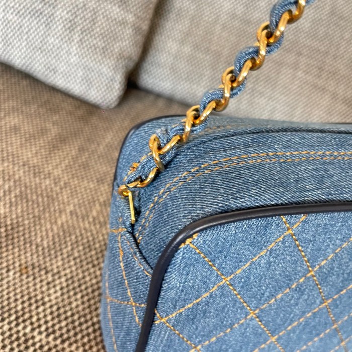 Vintage Denim Camera Bag “17.5x15.5x6.5cm” -007 =