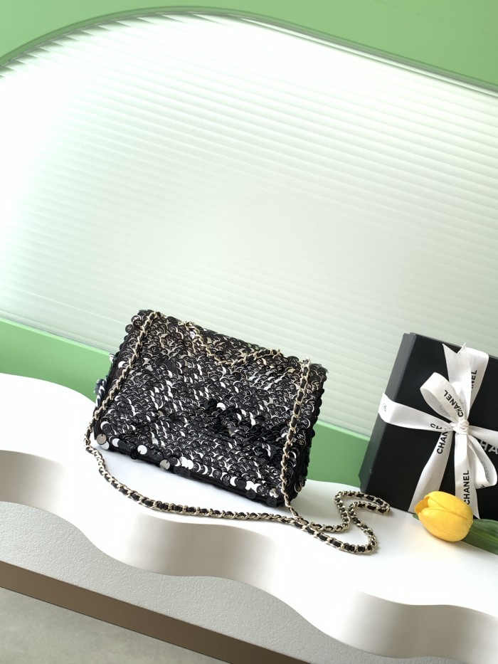 26C Classic Flap Sequin Bag “21x14x8cm” -058 =AS4561