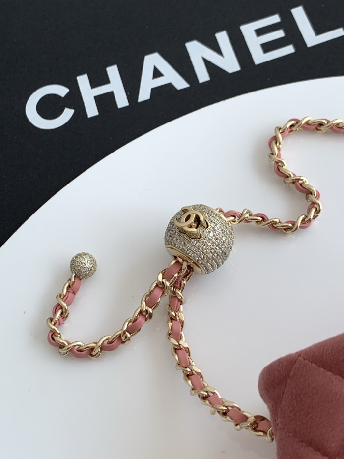 25A Classic Flap Velvet Bag with Crystal Ball “18x13x7cm” -026 =AS1786