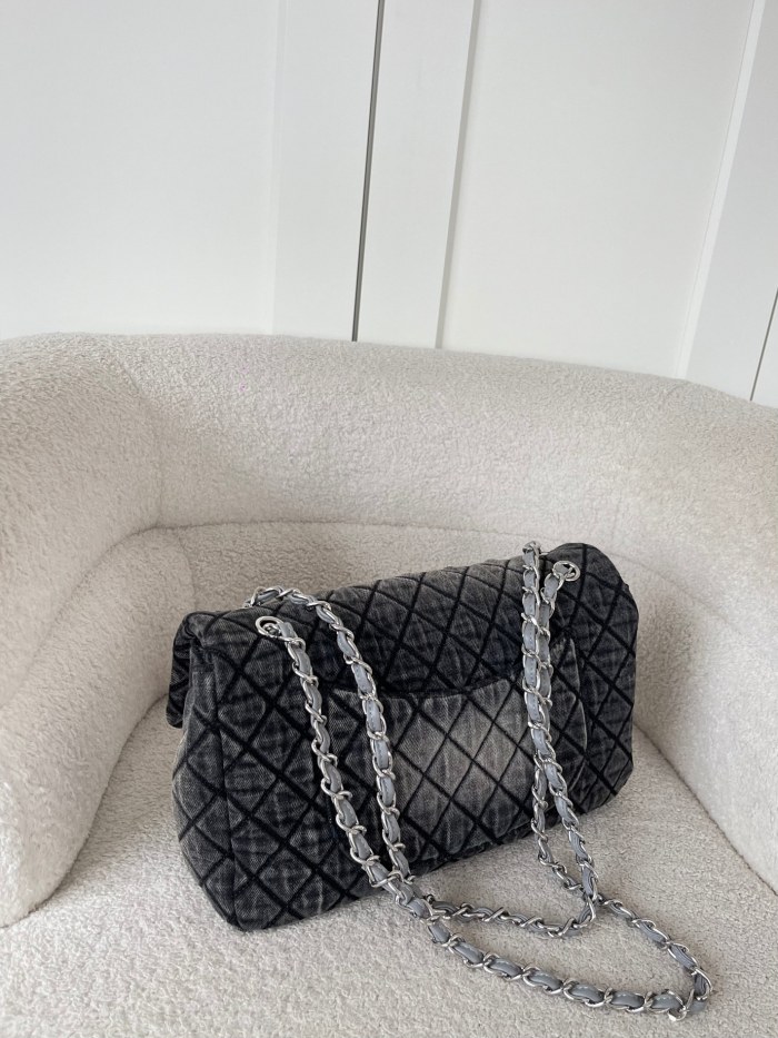 Vintage Denim Classic Flap Bag “33x22x8cm” -087 =
