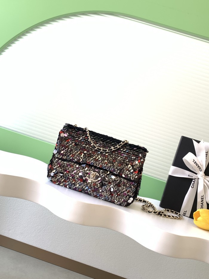 26C Classic Flap Sequin Bag “21x14x8cm” -058 =AS4561