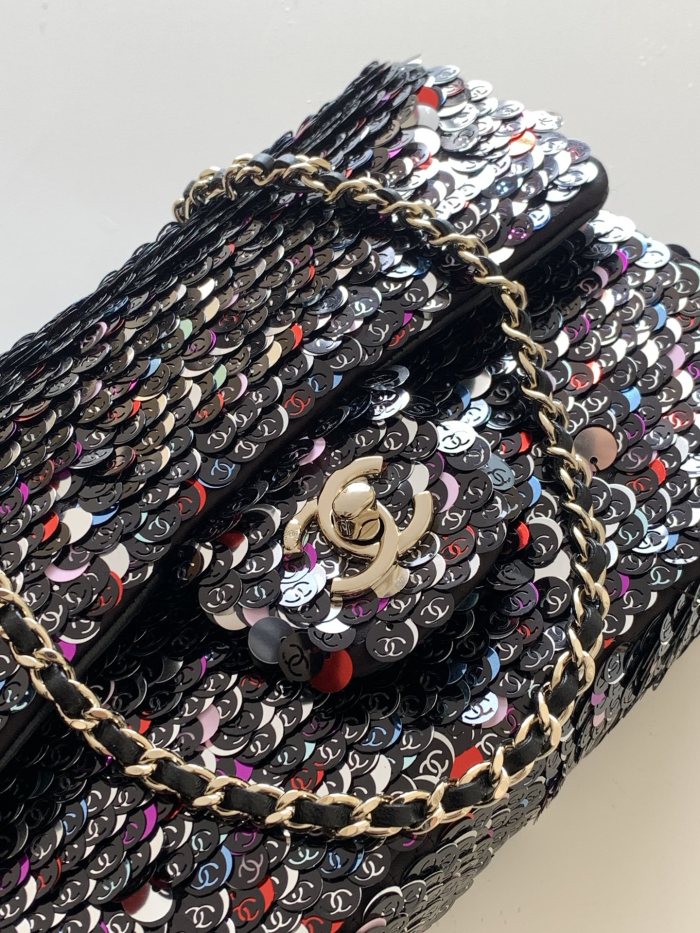 26C Classic Flap Sequin Bag “21x14x8cm” -058 =AS4561