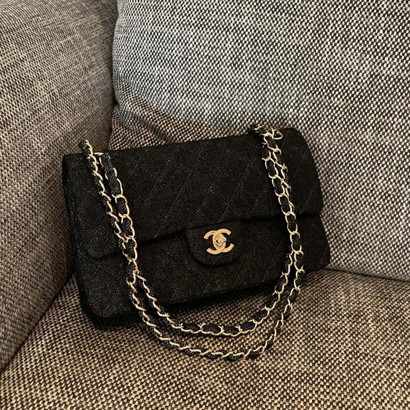 Vintage Denim Classic Flap Bag “25x15x7cm” -009 =