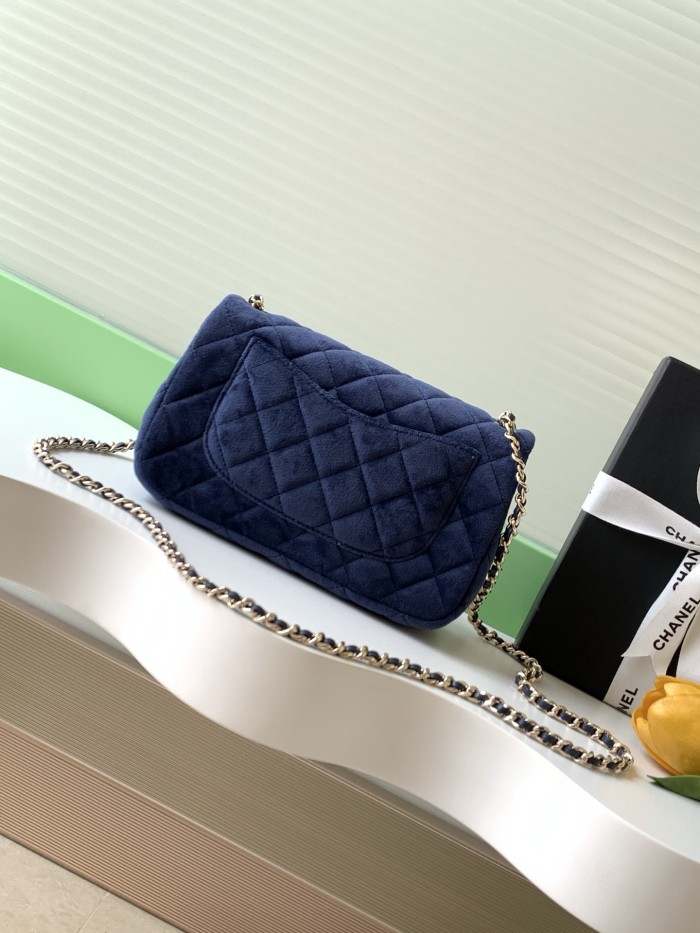 25A Classic Flap Velvet Bag with Crystal Ball “20x13x7cm” -036 =AS1787