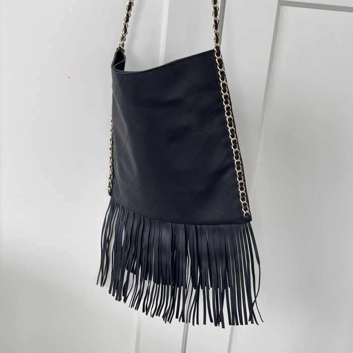 Vintage Fringe Tote Bag “25x30x6cm” -059 =